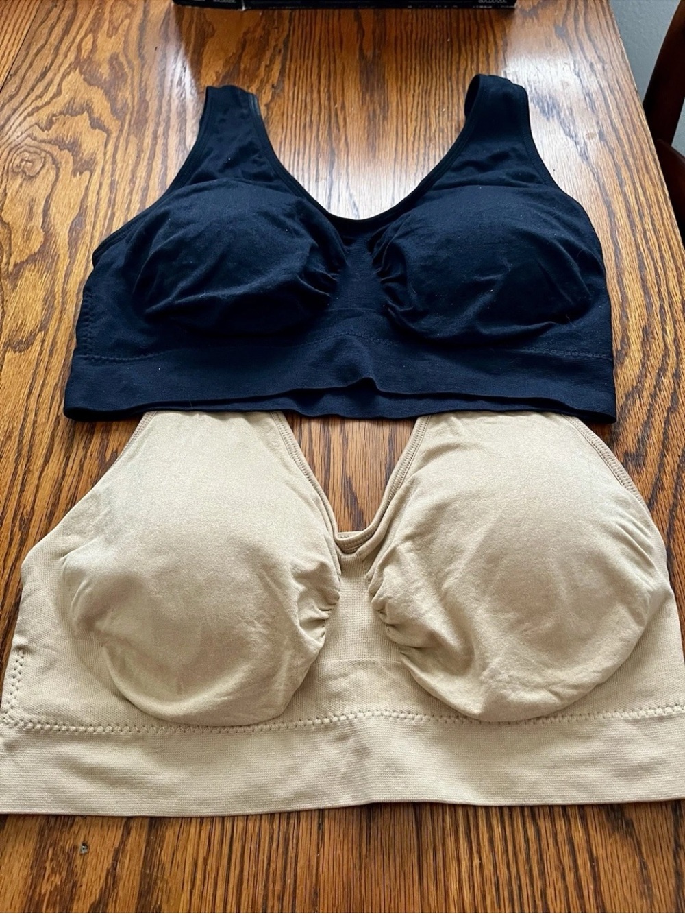 Seamless Wireless Bralette Duo - Black & Nude Sz 2XL
